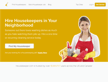 Tablet Screenshot of housekeeper.com